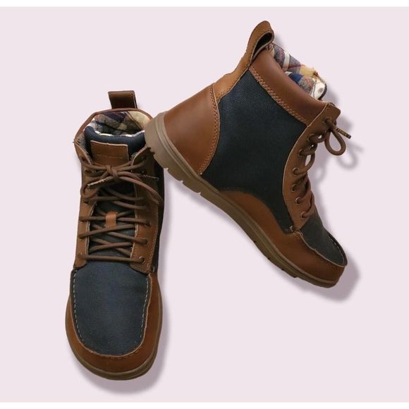 lem Other - Lems Size 45 Boulder Boot Navy/Stout Leather Canvas Nylon Ankle Boots Men’s 11.5
